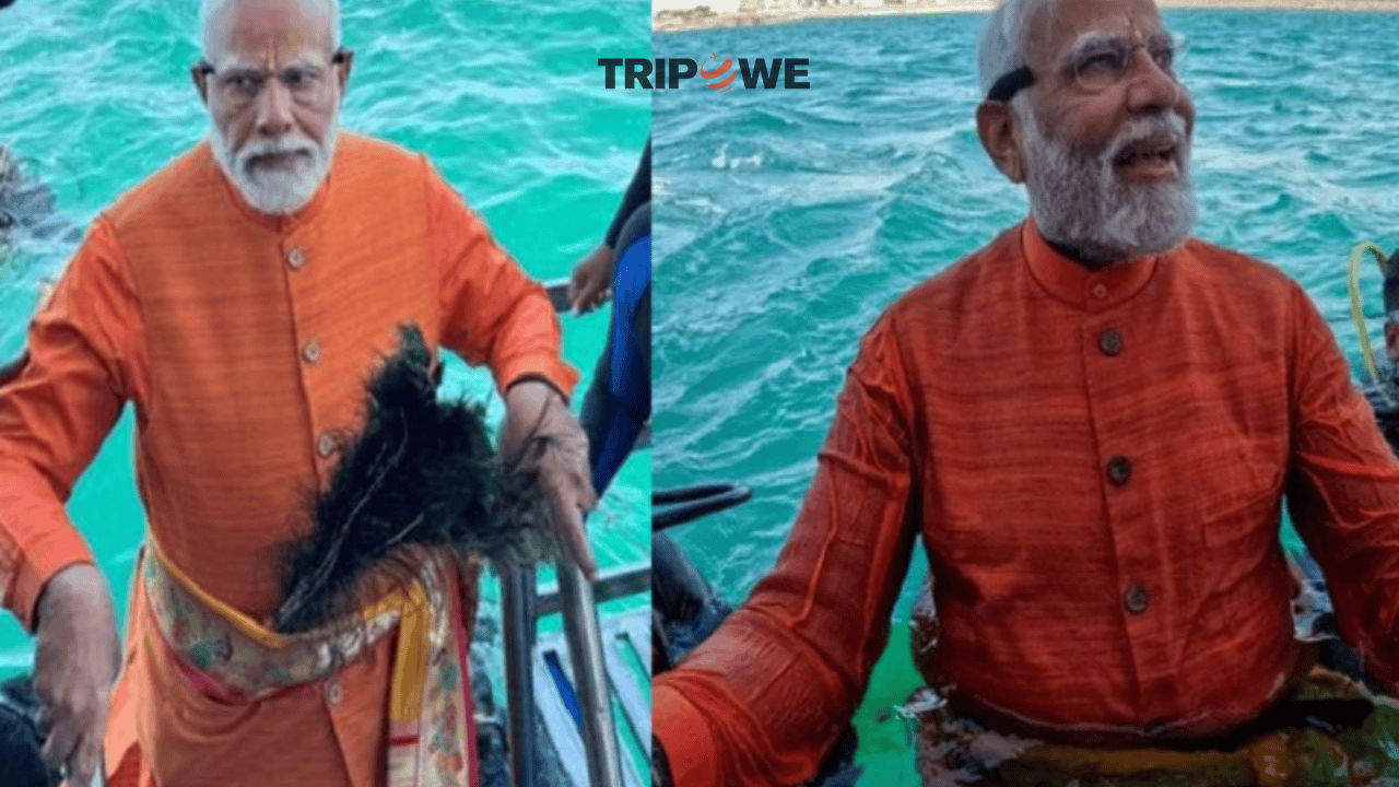 Prime Minister Modi's Underwater dip in Dwarka